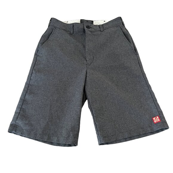 Vans Off The Wall Red Cap Men's 30 Gray Skater Workwear Chino Shorts - Picture 1 of 5